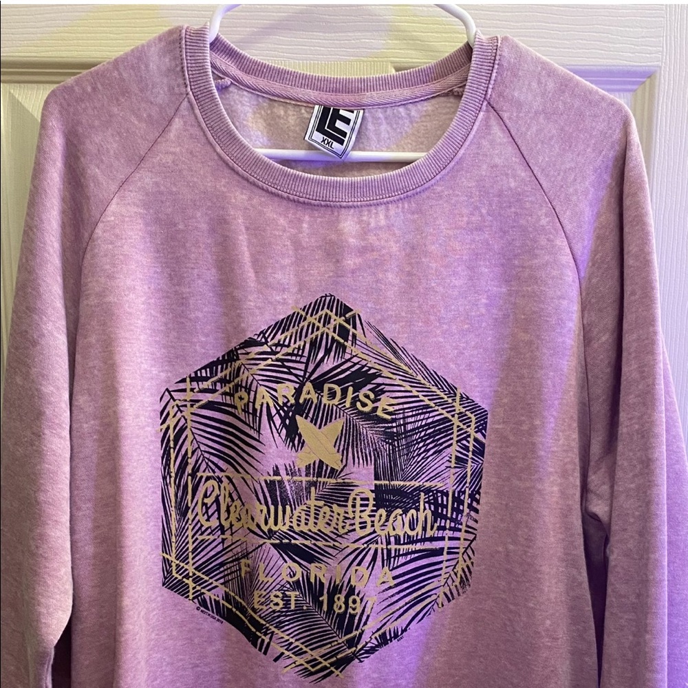 purple sweatshirt